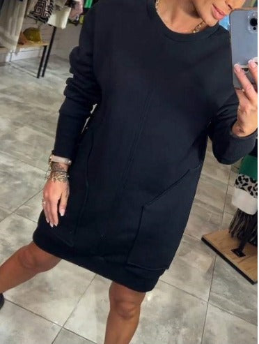 Contemporary Nina Comfortable Oversized Sweatshirt Dress for Modern Fashion Wear