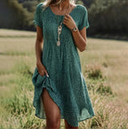 Sole Premium Dress with Round Neck Designer Edit