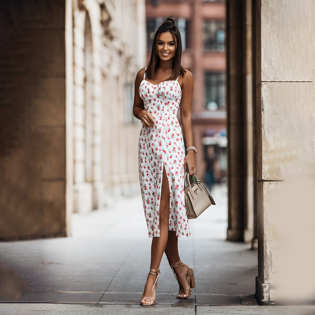 Malena Exclusive Dress with a Slit Elevated Occasion Wear