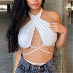 Backless Sleeveless Spaghetti Strap Halter Camis