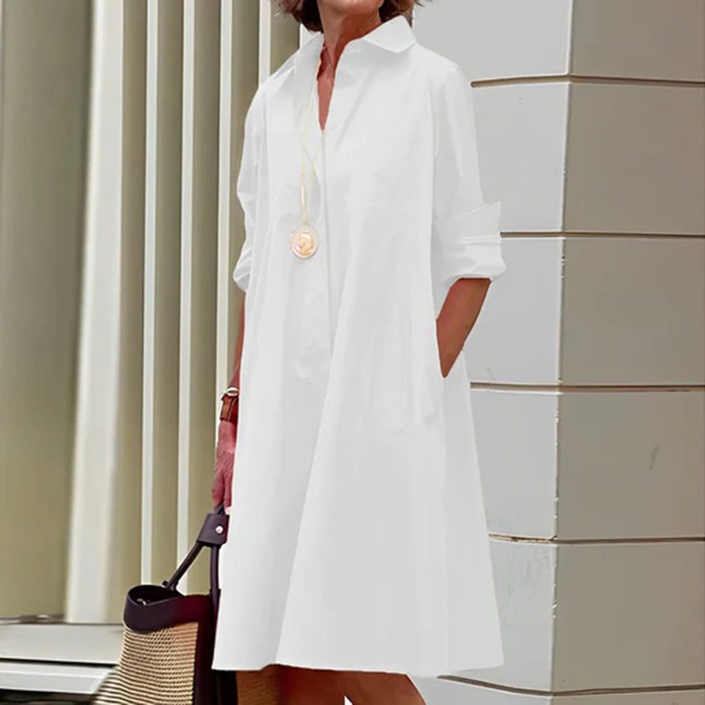 Alba Elevated Fashionable Shirt Dress Evening Wear Edit