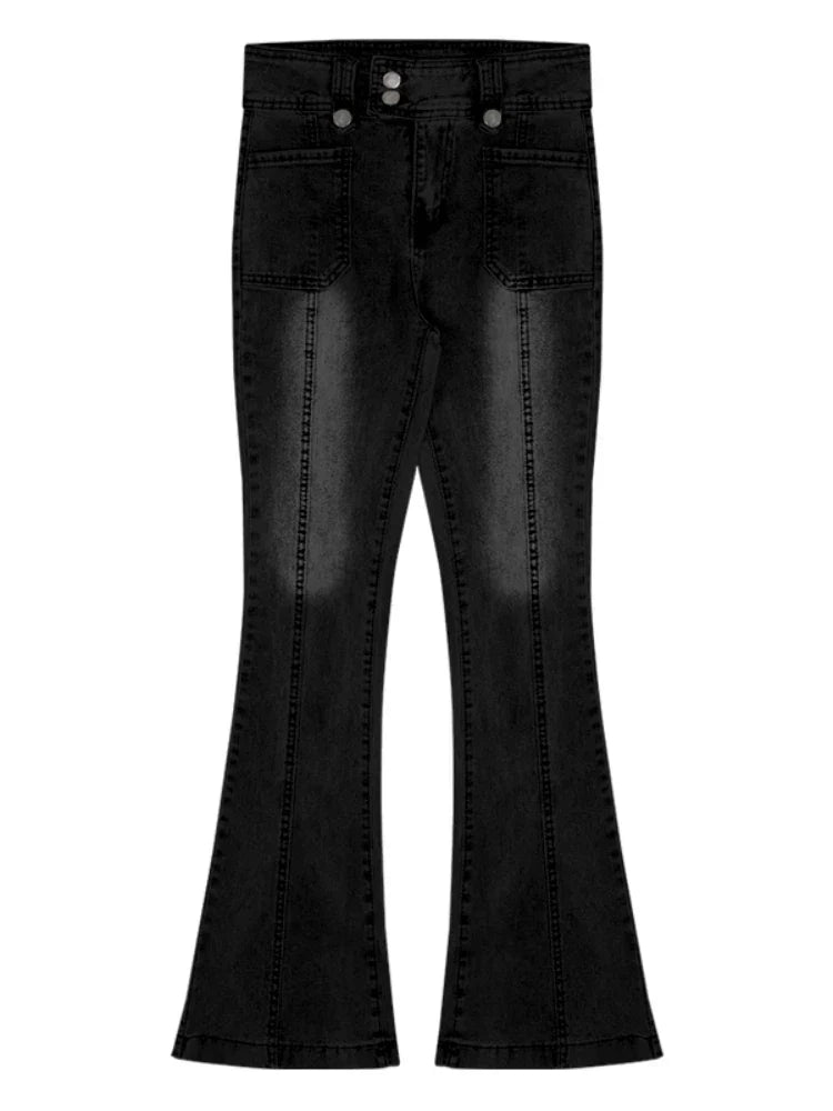 Chic Skinny Flare Winter Y2K High Waist Casual Jeans