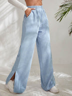 Casual Corduroy Wide Leg Pants