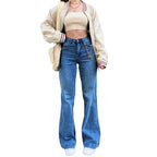 High Waist Bell Bottom Stretchy Denim Flared Women's Jeans