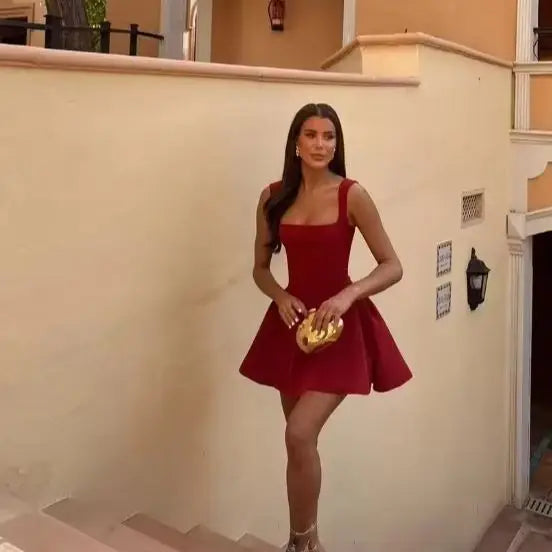 Elegant Slim Sleeveless Sexy Chic Party Dress