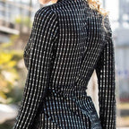 Women Fashion Sexy V neck Long Sleeve Dress Slit Party Skirt