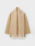 Fashion Singlebreasted Casual Round Long Warm Autumn High Coat