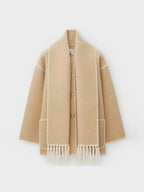 Fashion Singlebreasted Casual Round Long Warm Autumn High Coat