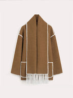 Fashion Singlebreasted Casual Round Long Warm Autumn High Coat