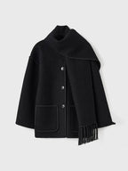 Fashion Singlebreasted Casual Round Long Warm Autumn High Coat