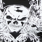 Goth Tank Fairy Grunge Skull Print HollowOut Sleeveless Summer Running Crop Top
