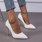 CrocodileEffect Sexy Pattern Fashion Pointy Party Casual High Heel