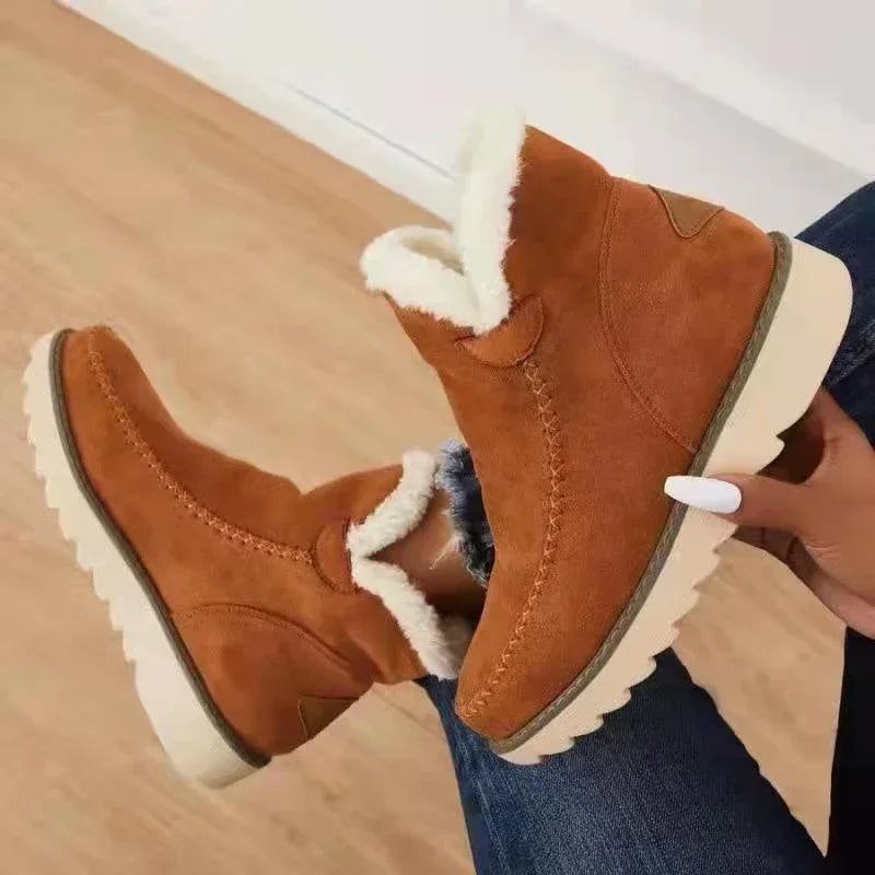 Casual Warm Slipon Comfort Female Ankle Nonslip Snow Boot