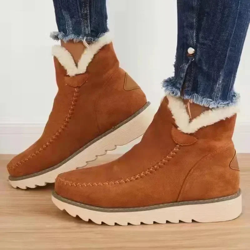 Casual Warm Slipon Comfort Female Ankle Nonslip Snow Boot