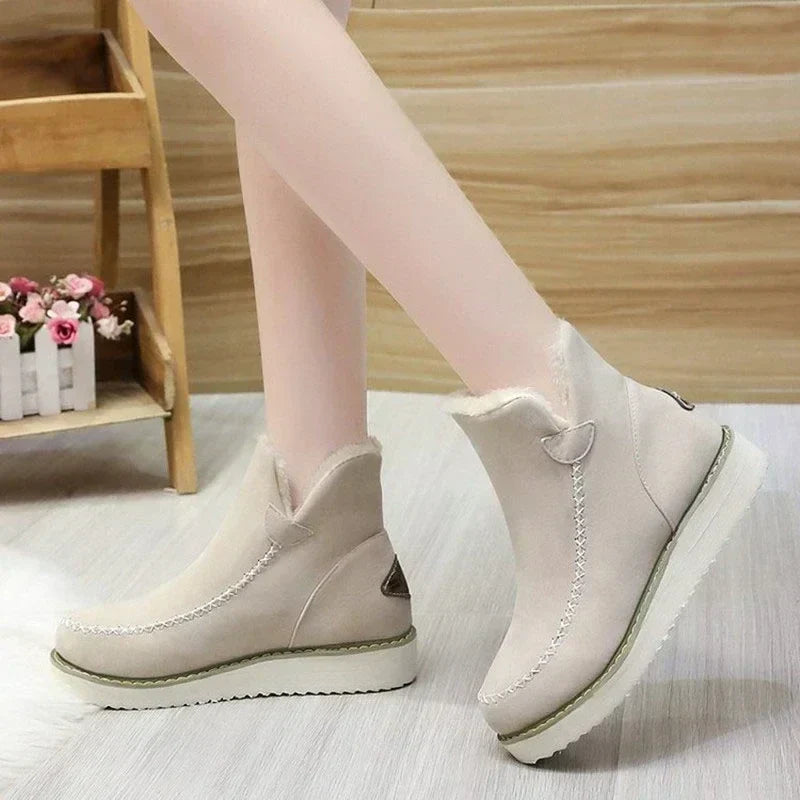Casual Warm Slipon Comfort Female Ankle Nonslip Snow Boot