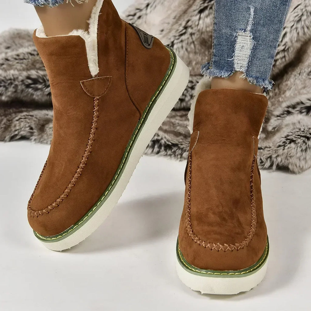 Cozy Casual Fashionable Warm SlipOn Stylish Comfort Snow Boot