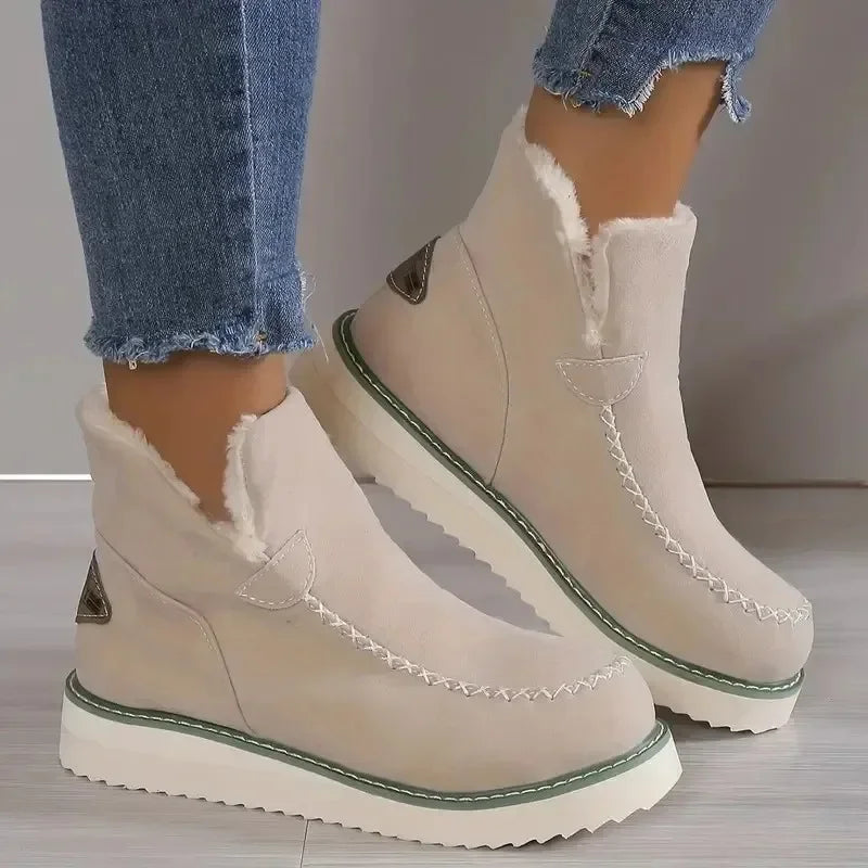 Cozy Casual Fashionable Warm SlipOn Stylish Comfort Snow Boot