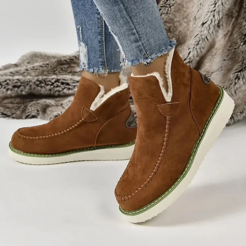 Cozy Casual Fashionable Warm SlipOn Stylish Comfort Snow Boot