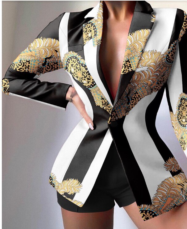 Colorful Long Sleeve Blazer