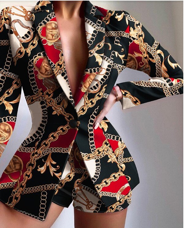 Colorful Long Sleeve Blazer