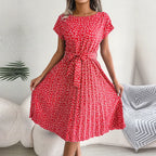 Constanza Summery Chiffon Dress with a Floral Pattern for Women