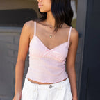 Bow V-Neck Spaghetti Crop Top