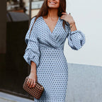 DressBetty - Women Vintage Dot Print Slim Party Dress