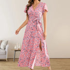 Floral Slit Boho Midi Dress