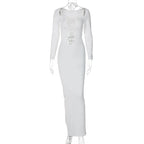 Bodycon Autumn/Winter New Fashion Laceup Slim Elegant Midi Dresses