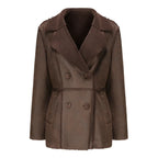 Faux Fur Lined Collar MidLong Winter Fleece Padding Jacket