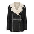 Faux Fur Lined Collar MidLong Winter Fleece Padding Jacket