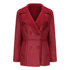 Faux Fur Lined Collar MidLong Winter Fleece Padding Jacket