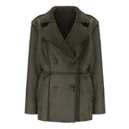 Faux Fur Lined Collar MidLong Winter Fleece Padding Jacket