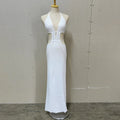 Hip Wrap Pure Hollow Slim Streetwear Midi Dresses