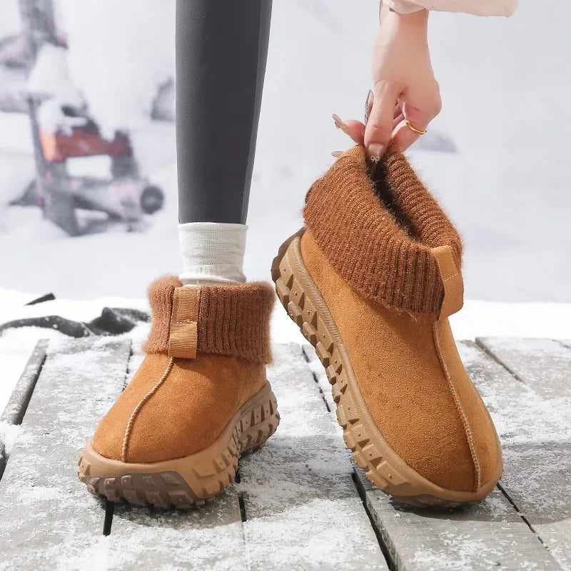 Knitted ColdProof Warm NonSlip ThickSoled Snow Boot