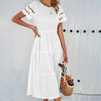 Hollow Sheath Elegant Midi Dress