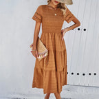 Hollow Sheath Elegant Midi Dress