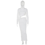 New Fashion Personality Slim-fit Hooded Casual Y2K Midi Dresses