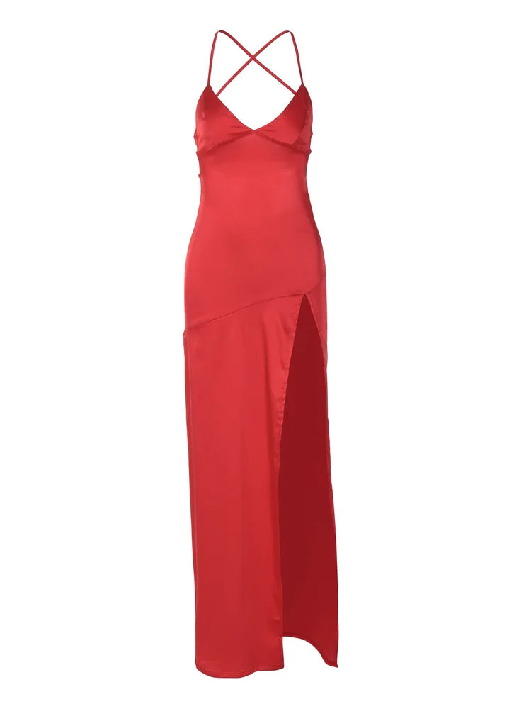 Autumn/Winter Puss Vneck Halter Evening Bodycon Streetwear Midi Dresses