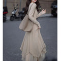 Knit Waist Skirt Midi Dress