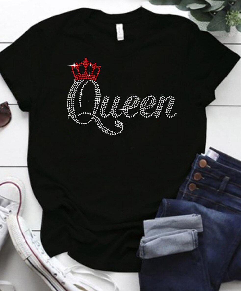 Casual Bricked Letter Print TShirts