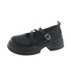 Fur Round Toe Platform Retro Leather Casual BowKnot AllMatch Derby Loafers