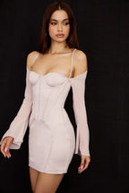 DressBetty - XLLAIS Off Shoulder Mini White Dress