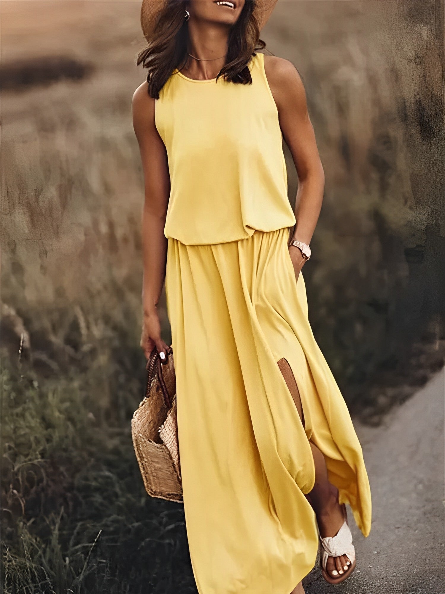 Liliana Effortless Colorful Dress Elevated Occasion Wear