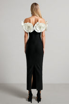 Slaia Flower One Shoulder Maxi Dress