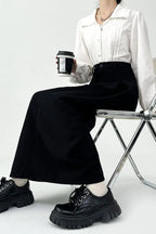 Casual Soft Solid Pleated Draped Elastic Waist Slim Skirt