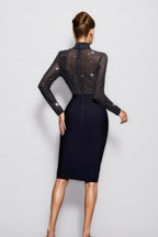 Jojo Rhinestone Bandage Midi Dress
