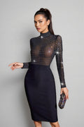 Jojo Rhinestone Bandage Midi Dress