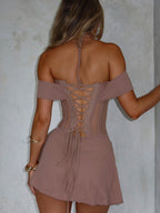 ZALANDIA MINI DRESS TAN