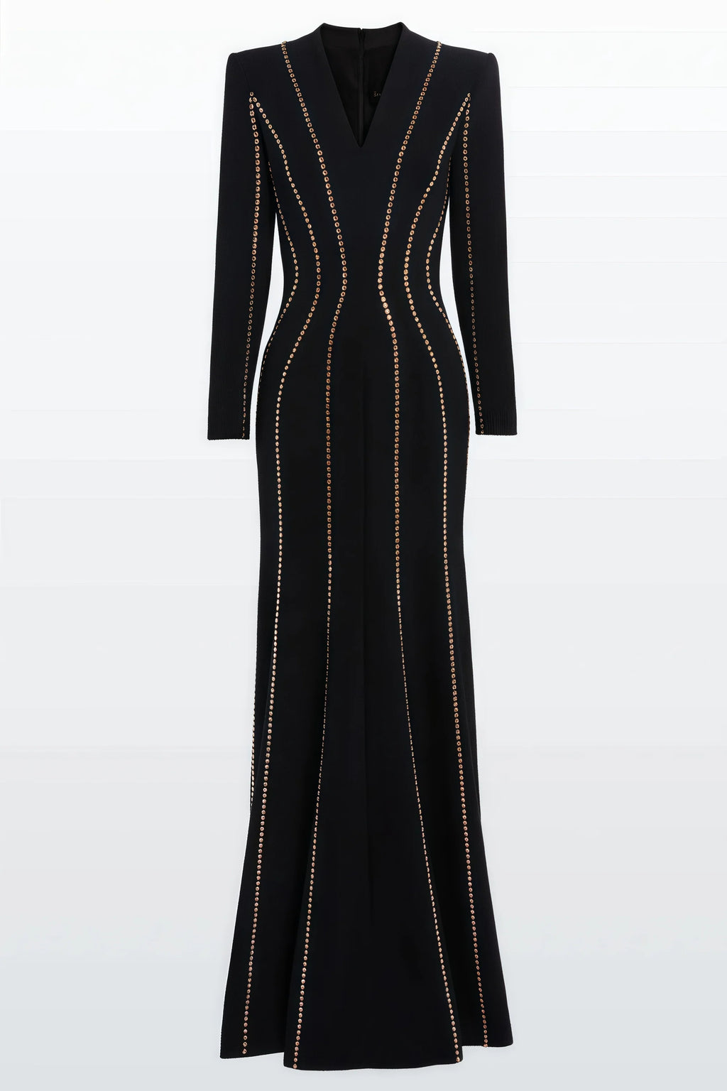Luxrtp Black Rhinestone Maxi Dress